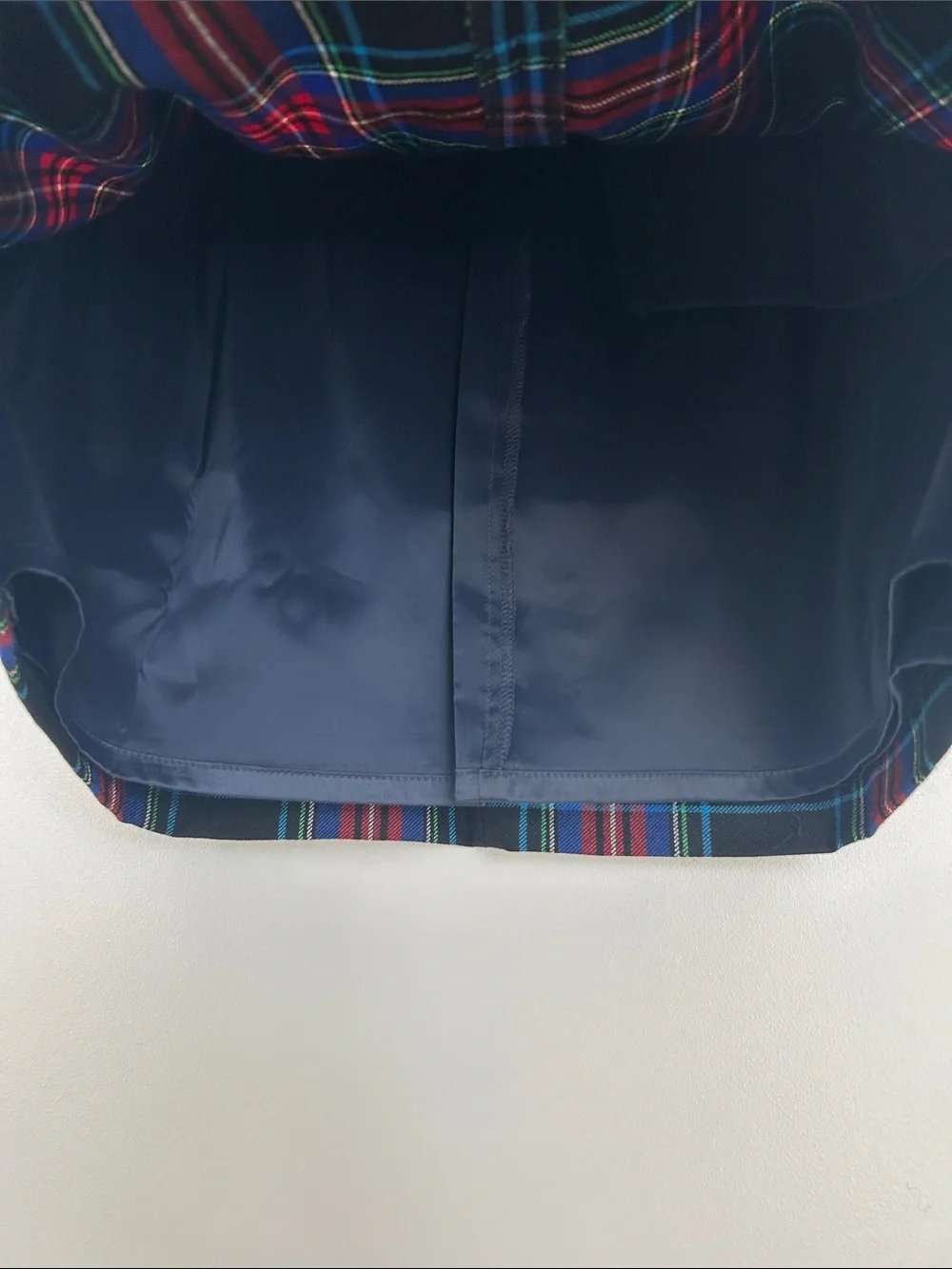 NWT J. Crew Plaid Mini Skirt in Navy, Red and Green